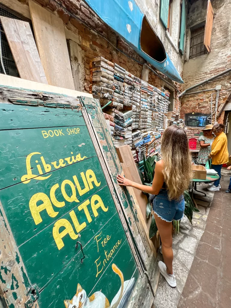 back entrance of famous book shop