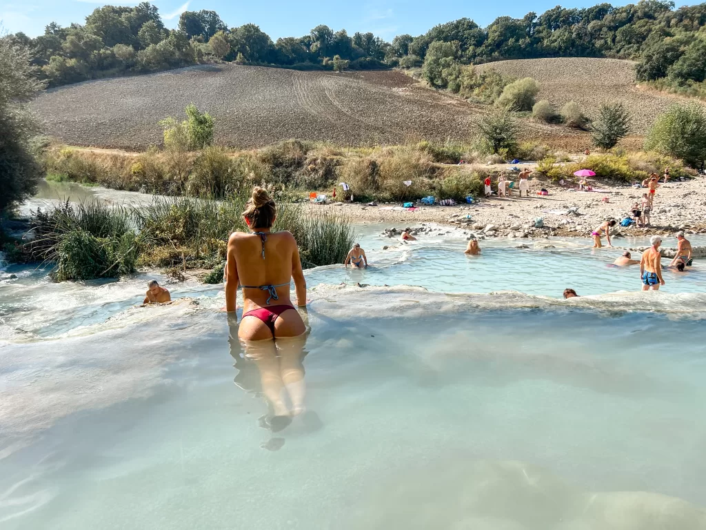 Saturnia Hot Spings view from across the springs