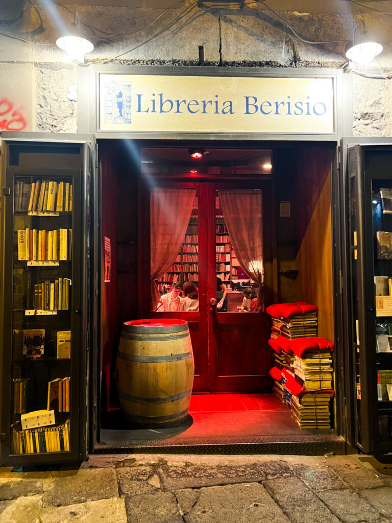 Entrance of Libreria Berisio in Naples Italy