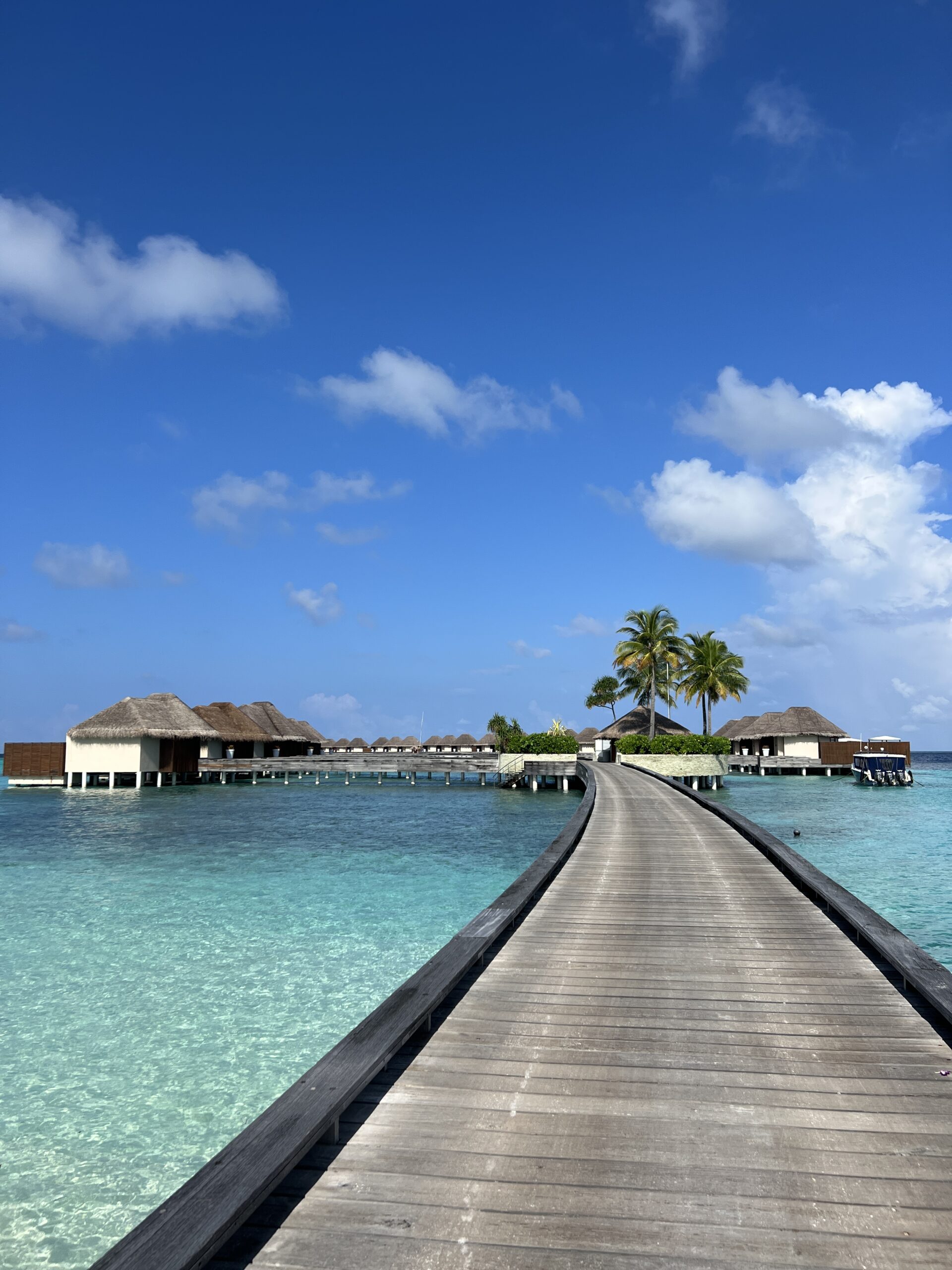 View of the bungalows at the W Maldives Resort